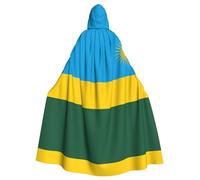 LPLSNWS Cape à capuche à motif drapeau du Rwanda pour adulte, adaptée pour les événements festifs, les activités cosplay et les fêtes de vacances.