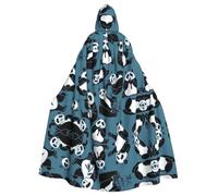 LPLSNWS Cape à Capuche Imprimé Panda Drôle Adulte Unisexe Idéal pour Convention, Fête, Cosplay Costumes
