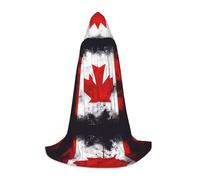 LPLSNWS Cape à capuche imprimée drapeau canadien, déguisement pour adolescent, convient pour cosplay et fêtes à thème