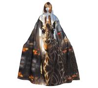 LPLSNWS Cape à capuche New York Giraffe Street pour adultes, adaptée pour les événements festifs, les activités de jeu de rôle et les célébrations de vacances.