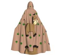 LPLSNWS Cape à capuche pour adulte à motif d'âne de dessin animé, adaptée pour les événements festifs, les activités de cosplay et les fêtes de vacances.