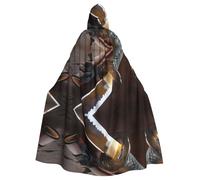 LPLSNWS Cape à capuche pour adulte avec imprimé épée de samouraï du Japon, unisexe, idéale pour les conventions, les fêtes, les costumes de cosplay