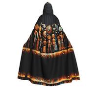 LPLSNWS Cape à capuche Primitive Totem pour adultes, adaptée pour les événements festifs, les activités de jeu de rôle et les célébrations de vacances.