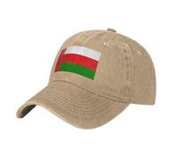 LPLSNWS Casquette de baseball en denim noir imprimé drapeau d'Oman - Unisexe, adaptée pour le golf, les loisirs, et les vêtements de plein air., naturel, Taille unique