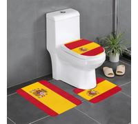 LPLSNWS Lot de 3 tapis de salle de bain antidérapants avec drapeau espagnol - Indispensable pour une vie confortable dans la salle de bain, la chambre et la cuisine.