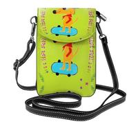 LPLSNWS Petit portefeuille pour téléphone portable avec bandoulière réglable Motif chien faisant du sport