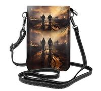 LPLSNWS Petit portefeuille pour téléphone portable avec bandoulière réglable Motif pompiers lutte contre les incendies