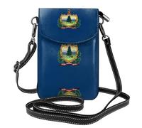 LPLSNWS Petit sac à bandoulière pour téléphone portable, sac à rabat en cuir imprimé drapeau de l'État du Vermont