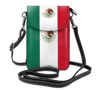 LPLSNWS Petit sac à bandoulière pour téléphone portable, sac à rabat en cuir imprimé drapeau du Mexique