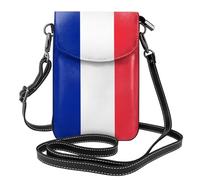 LPLSNWS Petit sac à bandoulière pour téléphone portable, sac à rabat en cuir imprimé drapeau français