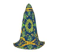 LPLSNWS Petite cape à capuche imprimée Yin Yang Totem pour adolescent, convient pour le cosplay et les fêtes à thème