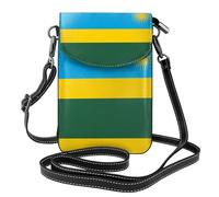 LPLSNWS Portefeuille pour femme avec bandoulière réglable Motif drapeau du Rwanda