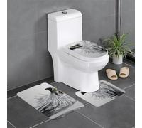 LPLSNWS Sketching an Eagle Lot de 3 tapis de bain antidérapants essentiels pour une vie confortable dans les salles de bains, les chambres et les cuisines.