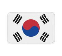 LPLSNWS Tapis de salle de bain imprimé drapeau de la République de Corée avec bords arrondis antidérapants 40 x 60 cm Convient pour l'entrée, la buanderie, les toilettes.