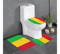 LPLSNWS Tapis de salle de bain imprimé drapeau du Mali (3 pièces) antidérapant pour salle de bain, cuisine, chambre à coucher, etc.