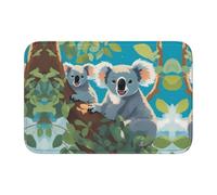 LPLSNWS Tapis de sol absorbant antidérapant 40 x 60 cm - Deux Koalas heureux imprimés Salle de bain/buanderie Tapis de sol absorbant