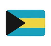 LPLSNWS Tapis de sol absorbant antidérapant 40 x 60 cm - Motif drapeau des Bahamas - Pour salle de bain/buanderie