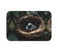 LPLSNWS Tapis de sol absorbant antidérapant 40 x 60 cm - Motif nid d'oiseau imprimé - Pour salle de bain/buanderie