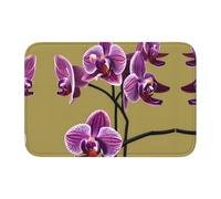 LPLSNWS Tapis de sol absorbant antidérapant 40 x 60 cm - Motif orchidées - Pour salle de bain/buanderie