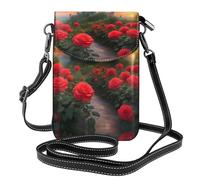 LPLSNWS Un beau petit portefeuille pour téléphone portable pour femme imprimé château avec bandoulière réglable