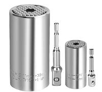 Lpluziyyds Ensemble de douilles universelles, outil de douille universel multifonction avec adaptateur de perceuse, dévissez n'importe quel boulon, cadeau pour papa, mari, petit ami, cadeau de fête