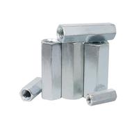 LPMPCZKZGF 1 for 10 écrous de couplage hexagonaux for tiges filetées M5, M6, M8, M10, M12, M14, M16, M18, en zinc Boulons et écrous(M10x13x30mm-5pcs)