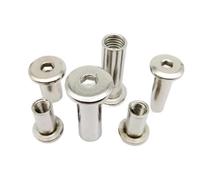 LPMPCZKZGF 5-10 M3 M4 M5 m6 m8 304 acier inoxydable grande tête plate hexagonale meubles rivet écrou connecteur manchon couvercle vis Boulons et écrous(M5 10PCS,X18mm(L))