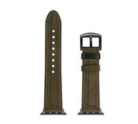 LPMPCZKZGF Bande Compatible for Apple Watch 5 Bande de bande de Watch 38mm 42mm Compatible for IWatch 40mm Série 44mm Série 4 3 2 Bracelet de vachette de suture Strap Bracelet de montre(Verde,42mm 44m