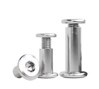 LPMPCZKZGF Connecteur de rivet de meuble for tête hexagonale plate en acier inoxydable 304 M3 M4 M5 M6 M8 M10, manchon d'insertion, écrou borgne Boulons et écrous(M3x10x4 x 10set)