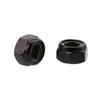 LPMPCZKZGF Écrou de blocage autobloquant en nylon noir, 10/20/50/100 pièces, M2, M2.5, M3, M4, M5, M6, M8, M10, M12, en acier inoxydable 304 Boulons et écrous(Black zinc,M8 10PCS)