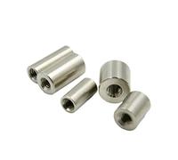 LPMPCZKZGF Écrou de couplage rond allongé en acier inoxydable 304 M8 M10 M12 M14 M16, filetage interne, écrou de joint cylindrique, écrous tubulaires for manchon Boulons et écrous(M12x20x30(1pcs))