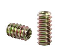LPMPCZKZGF Écrou for insertion for entraînement droit M6 M8, écrou fileté sans tête galvanisé for meubles en bois Boulons et écrous(M6x17mm 20pcs)