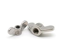 LPMPCZKZGF Écrou for oreilles en acier inoxydable A2 304, écrou main M3 M4 M5 M6 M8 M10 M12 M14 M16 M24 papillon/grande oreille trompette Boulons et écrous(Big Ear Type,M5)