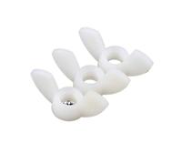 LPMPCZKZGF Écrou for oreilles en nylon M3 M4 M5 M6 M8 M10 M12 plastique papillon borgne Boulons et écrous(Wit,M3 (50pcs))