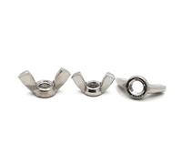 LPMPCZKZGF Écrou papillon M3 M4 M5 M6 M8 M10 M12 304 acier inoxydable/au carbone galvanisé écrou for oreilles de serrage manuel Boulons et écrous(304 Stainless Steel,M4 10pcs)