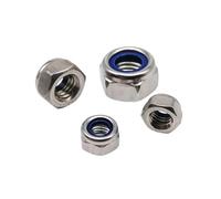 LPMPCZKZGF Filetage for gauche M4 M5 M6 M8 M10 M12 M16 Acier inoxydable 304 A2, rotation inversée, insert hexagonal en nylon, écrou autobloquant, de blocage Boulons et écrous(10pcs M6)