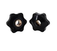 LPMPCZKZGF Lot de 10/5/1 écrous serrage manuels en forme d'étoile, noirs et blancs, M4, M5, M6, M8, M10, M12 Boulons et écrous(B,M5 (Head 25mm)10pcs)