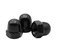 LPMPCZKZGF Lot de 5 for 20 écrous borgnes métriques en acier au carbone noir, M3, M4, M5, M6, M8, M10, M12, hexagonaux tête bombée Boulons et écrous(M5 x 20pcs)