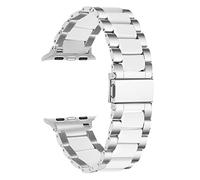 LPMPCZKZGF Résine en acier inoxydable Compatible avec Apple Watch 7 6 Soi Bracelet de bracelet de montre intelligent de 44mm 40mm 40mm Compatible avec iWatch 5 4 Apple Watch 42mm 38mm Bracelet de mont