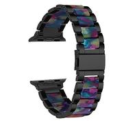 LPMPCZKZGF Résine en acier inoxydable Compatible avec Apple Watch 7 6 Soi Bracelet de bracelet de montre intelligent de 44mm 40mm 40mm Compatible avec iWatch 5 4 Apple Watch 42mm 38mm Bracelet de mont