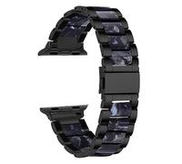 LPMPCZKZGF Résine en acier inoxydable Compatible avec Apple Watch 7 6 Soi Bracelet de bracelet de montre intelligent de 44mm 40mm 40mm Compatible avec iWatch 5 4 Apple Watch 42mm 38mm Bracelet de mont