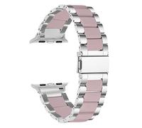 LPMPCZKZGF Résine en acier inoxydable Compatible avec Apple Watch 7 6 Soi Bracelet de bracelet de montre intelligent de 44mm 40mm 40mm Compatible avec iWatch 5 4 Apple Watch 42mm 38mm Bracelet de mont