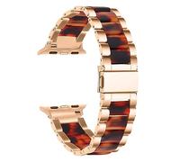 LPMPCZKZGF Résine en acier inoxydable Compatible avec Apple Watch 7 6 Soi Bracelet de bracelet de montre intelligent de 44mm 40mm 40mm Compatible avec iWatch 5 4 Apple Watch 42mm 38mm Bracelet de mont