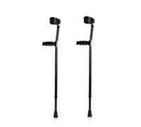 LPNCBUDC Béquille Noire texturée avec accoudoir en Demi-Cercle, Cannes de Marche en Aluminium léger et Durable, poignée Confortable en PVC, Aides à la mobilité faciles à Marcher, Paire