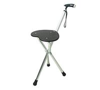 LPNCBUDC Béquille Pliable Tabouret à Hauteur réglable Chaise de Canne à Trois Pieds avec Tabouret de siège Aide à la Marche, adaptée aux Personnes âgées béquille-11.19