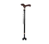 LPNCBUDC Béquille télescopique avec lumière LED, bâton de Marche en Alliage d'aluminium de Quatre Pieds, antidérapant, Hauteur réglable, Convient aux Personnes âgées à Pied, béquille-11.19