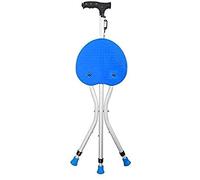 LPNCBUDC Béquilles Béquilles Pliantes Siège avec Lumières LED, Tabouret Béquilles Chaise Slip, Béquilles Poignée Confortable Ergonomique, Adaptées Aux Personnes Âgées Soins De Santé Arthriti,Blueb
