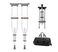 LPNCBUDC Béquilles légères et Portables pour Adultes, béquilles axillaires en Aluminium pour Hommes et Femmes, béquilles médicales réglables avec Sac de Transport, supporte jusqu'à 220 LB