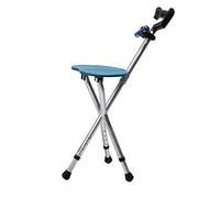 LPNCBUDC Béquilles pour Personnes âgées, béquilles Pliantes légères à Hauteur réglable, Tabouret en Canne en Aluminium de 400 Livres, siège en Canne à 3 Pieds, lumières LED, Unisexe