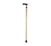 LPNCBUDC Canne de Marche Béquille Pliable Télescopique Réglable en Hauteur Canne de Marche Unique en Aluminium pour Personnes Âgées, Or, Béquille 71-94 cm-11.19